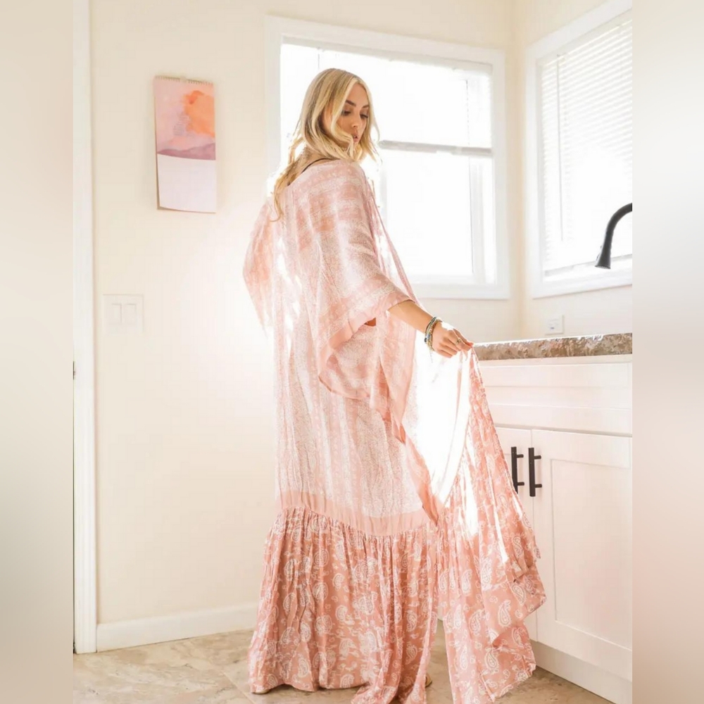 Boho style long kimono